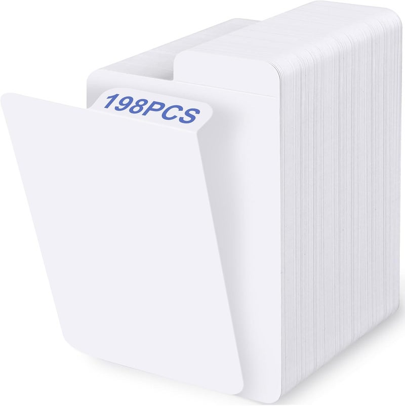 Guirnd 198PCS Trading Card Dividers, Paper Card Dividers, Standard Vertical Card Divider for MTG/Sports/Games Card Categorization and Management - White - Image 1